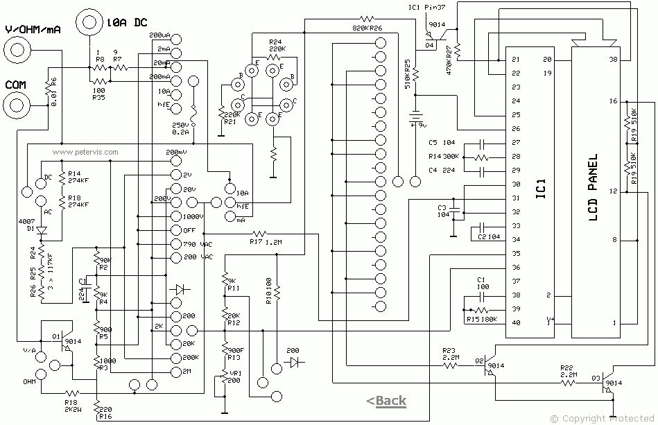 Ремонт своими руками принципиальная схема es - ICL7107 DT-830b Pinout