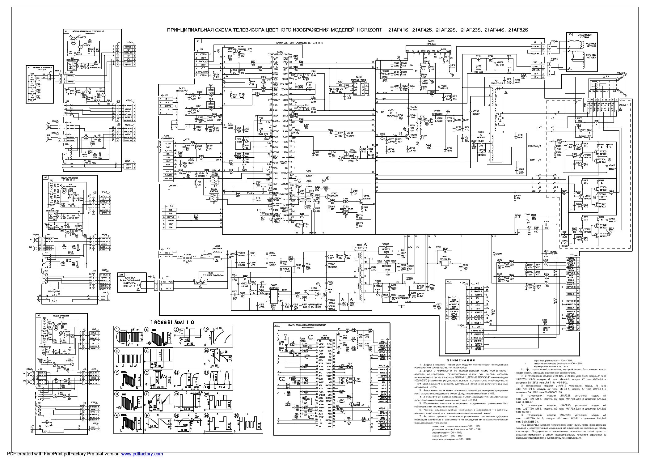 Ремонт своими руками принципиальная схема HORIZONT 14A01,20A10,21A09,21A20,21A21,21A40,21A46,21A48 Service Manual download