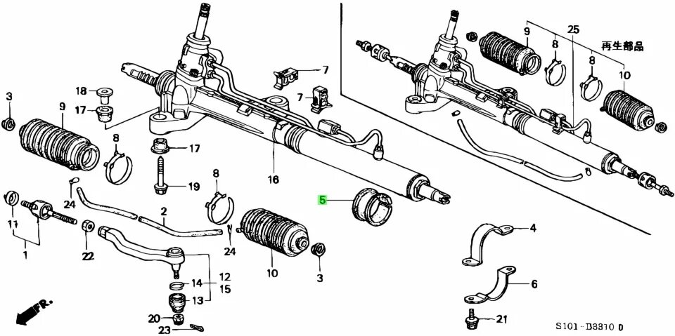 Ремонт своими руками рулевой рейки хонда Купить Honda 53436S10010 (53436-S10-010) Втулка Резиновая. Цены, быстрая доставк