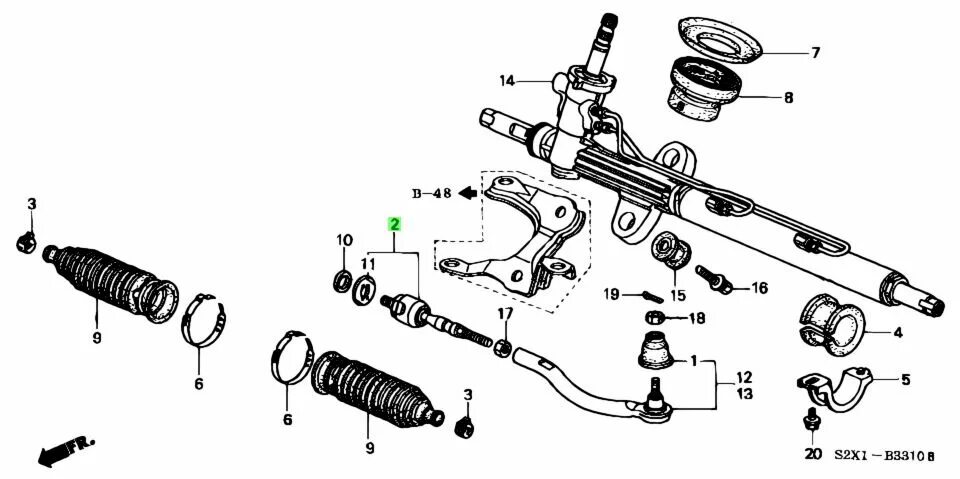 Ремонт своими руками рулевой рейки хонда Купить Honda 53010S2X003 (53010-S2X-003) Тяга Рулевая для Honda Avancier. Цены, 