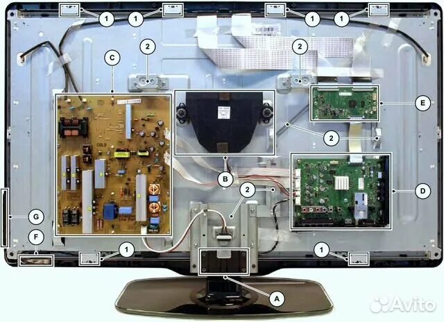 Ремонт телевизора филипс своими руками не включается Материнская плата блок питания запчасти телевизор купить в Москве с доставкой Эл