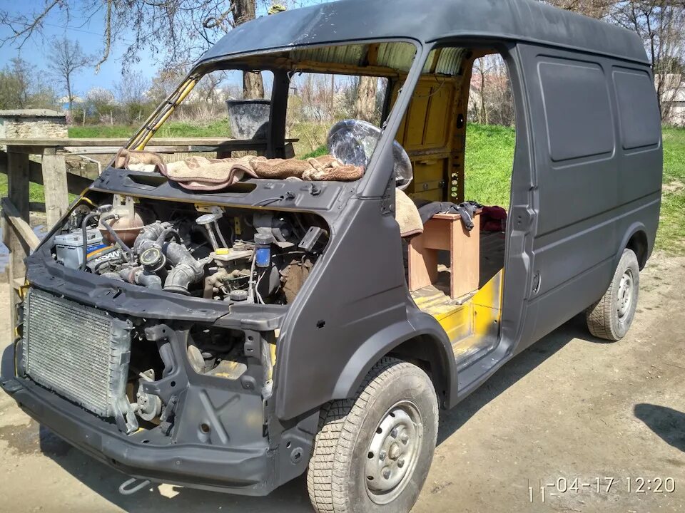 Ремонт транзита своими руками Загрунтовали Фордика - Ford Transit (5G), 2,5 л, 1996 года кузовной ремонт DRIVE