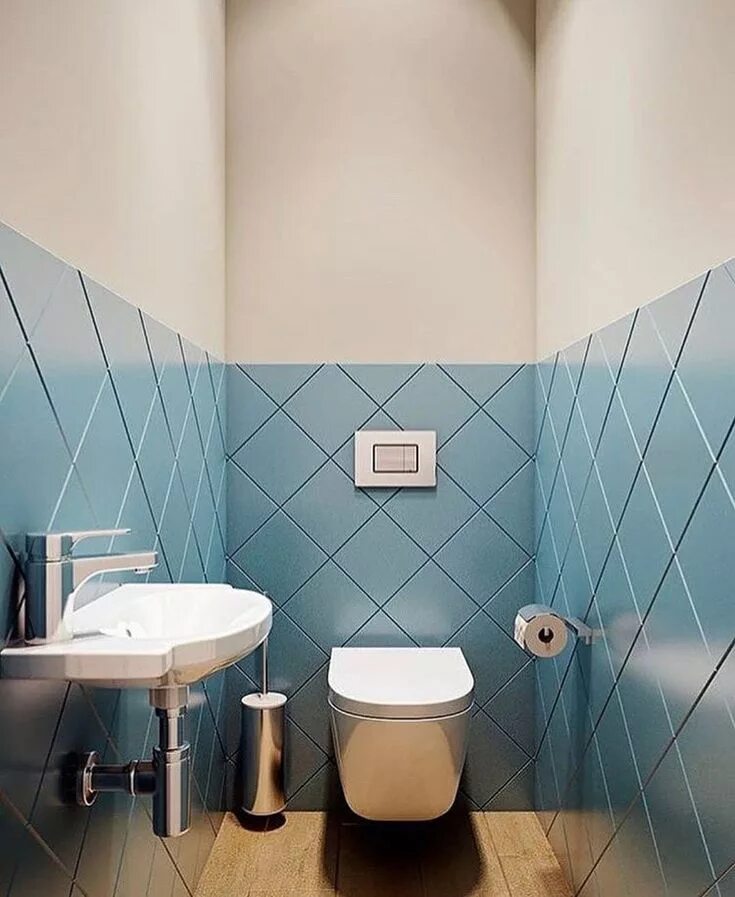 Ремонт туалета без плитки фото Pin on Ванна кімната Small bathroom makeover, Restroom design, Small bathroom