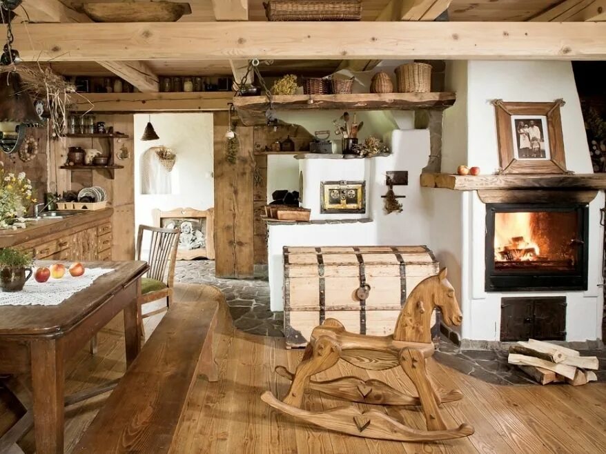 Ремонт в своем доме в деревне Интерьер деревенского дома с печкой House decor rustic, Rustic house, Country ho