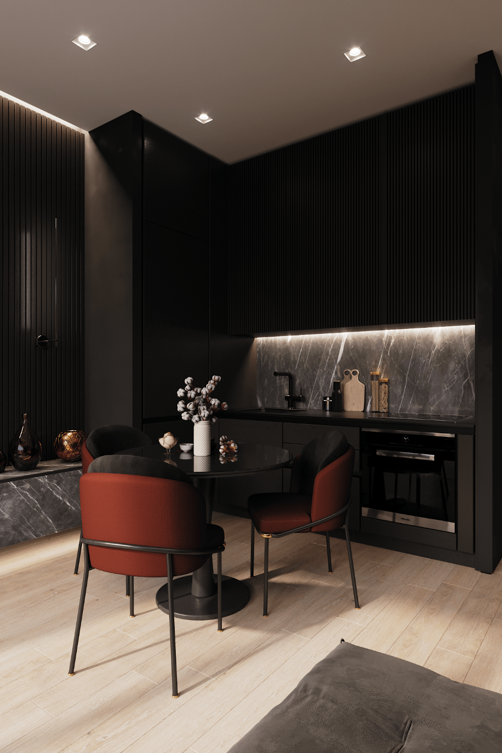 Ремонт в темных тонах фото Behance :: For You Apartment interior, Dark home decor, Condo interior