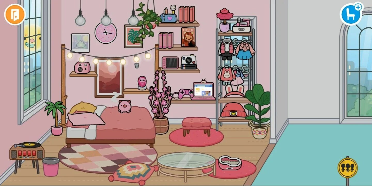 Ремонт в тока бока бесплатно интерьер дома Toca Boca pink aesthetic room Free house design, Room ideas aesthetic, Create yo