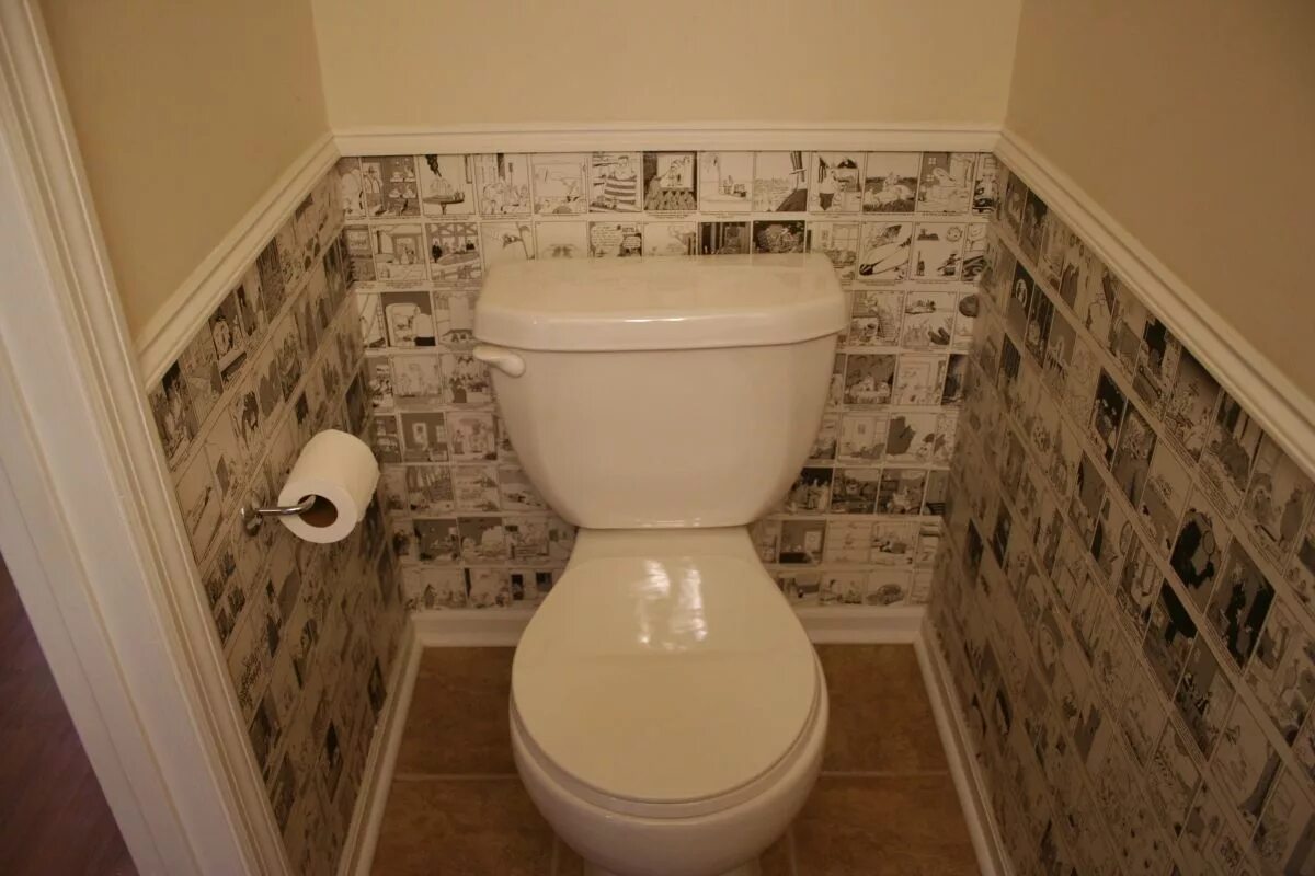 Ремонт в туалете своими руками недорого far side wallpaper in 2024 Guest toilet, Small bathroom, Toilet