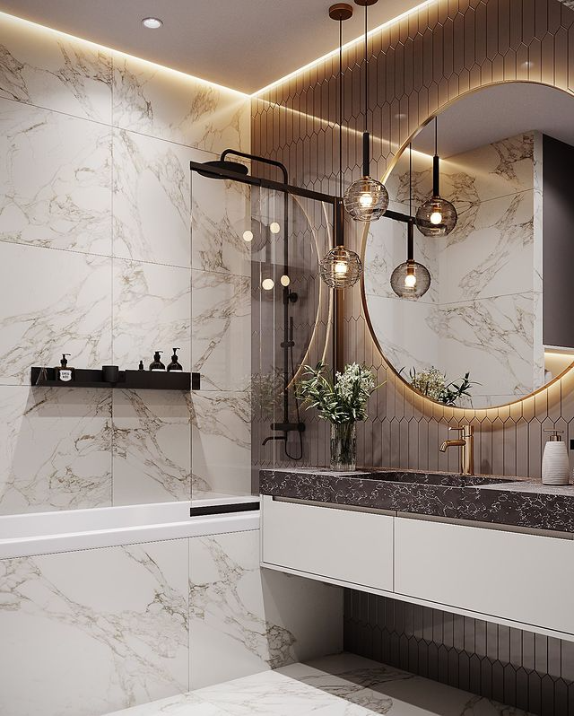 Ремонт в ванной 2024 интерьер Pin on مرات الحفظ السريع Bathroom decor, Bathroom tile inspiration, Latest bathr