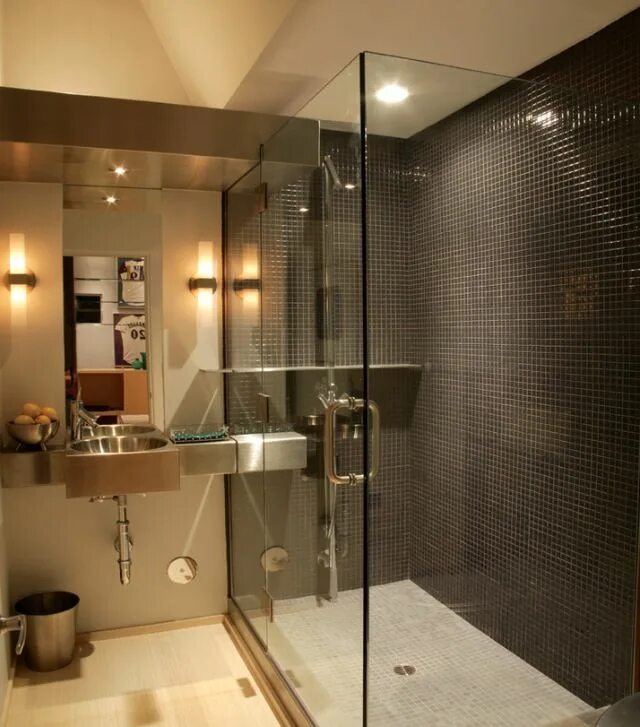 Ремонт в ванной фото дизайн душевая Modern Bathroom // Houzz.com Bathroom design, House design, Luxury bathroom