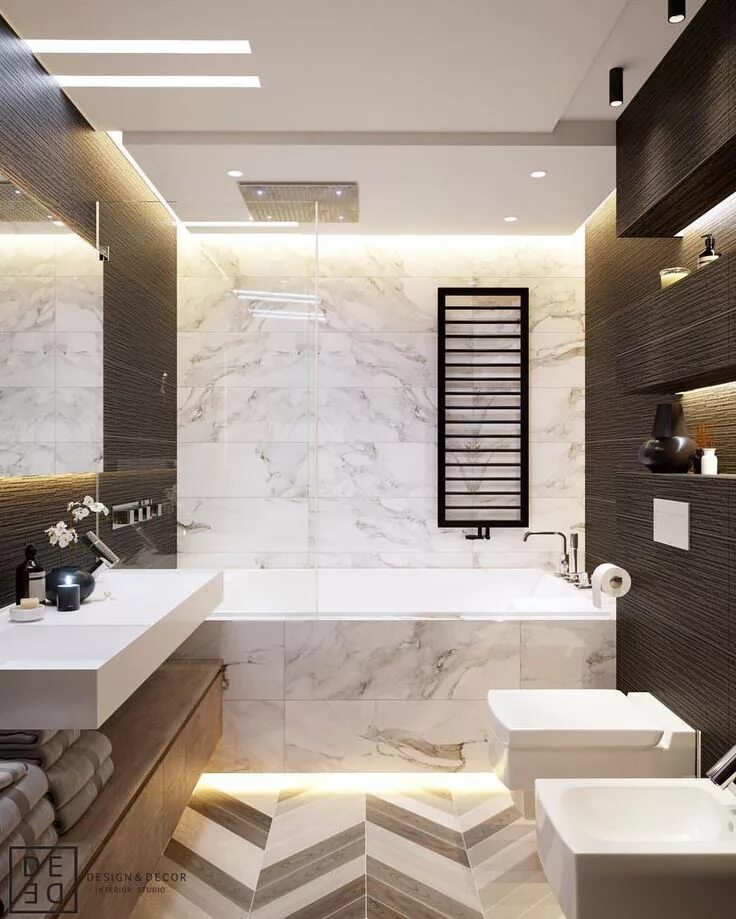 Ремонт ванны фото современный дизайн DE&DE PROJEC Top bathroom design, Modern bathroom design, Bathroom styling