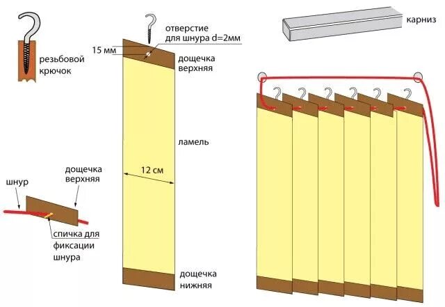 Ремонт вертикальных жалюзи своими руками Делаем жалюзи своими руками (горизонтальные, вертикальные) - 7 фото