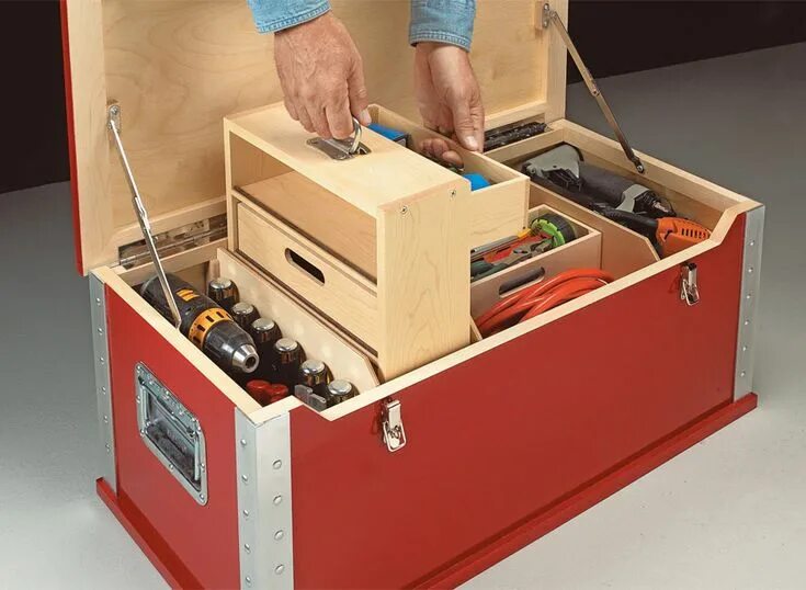 Ремонт ящиков своими руками High-Tech Tool Chest Wood tool box, Tool box diy, Tool box organization