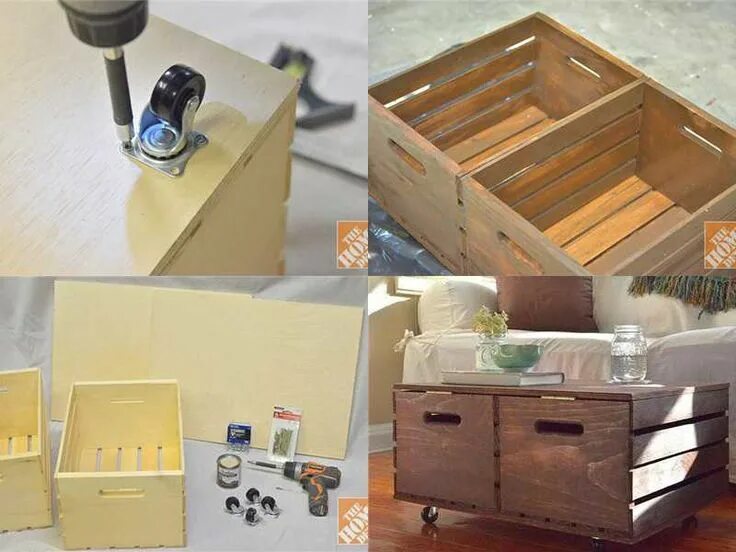 Ремонт ящиков своими руками DIY Wooden Crates Storage Ottoman Diy wooden crate, Diy storage ottoman, Crate s