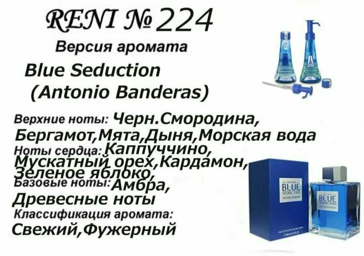 Рени фото и номер Парфюмерный мужской набор RENI 224 100ml + флакон 20ml в подарок + помпа для раз