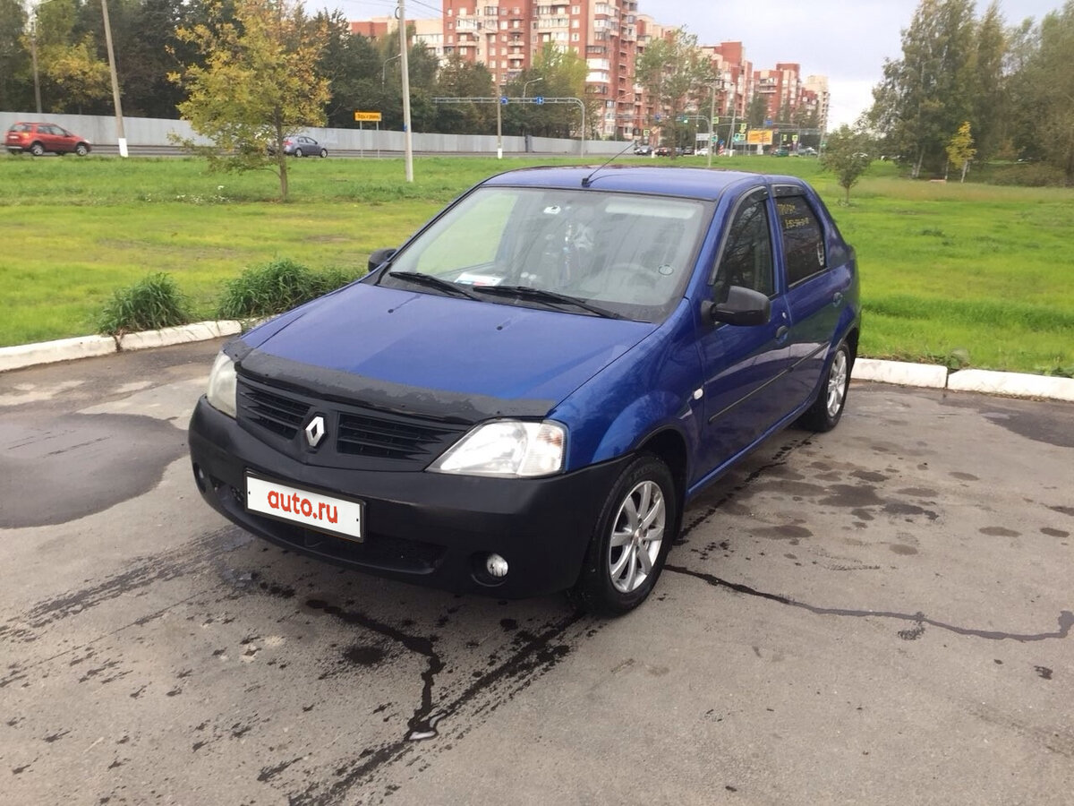 Рено 2007 года фото Купить б/у Renault Logan I 1.6 MT (87 л.с.) бензин механика в Кронштадте: синий 