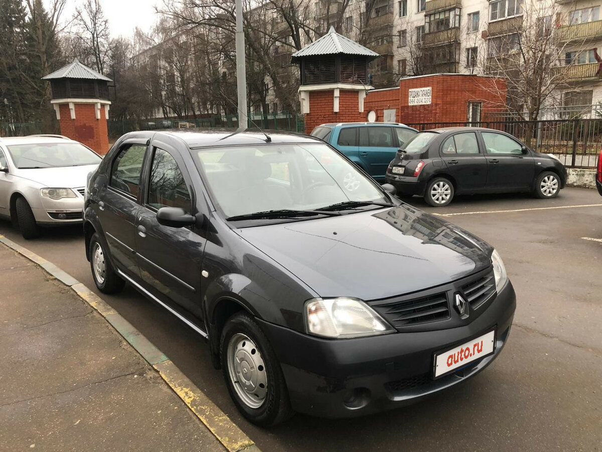 Рено 2007 года фото Купить б/у Renault Logan I 1.6 MT (87 л.с.) бензин механика в Москве: серый Рено