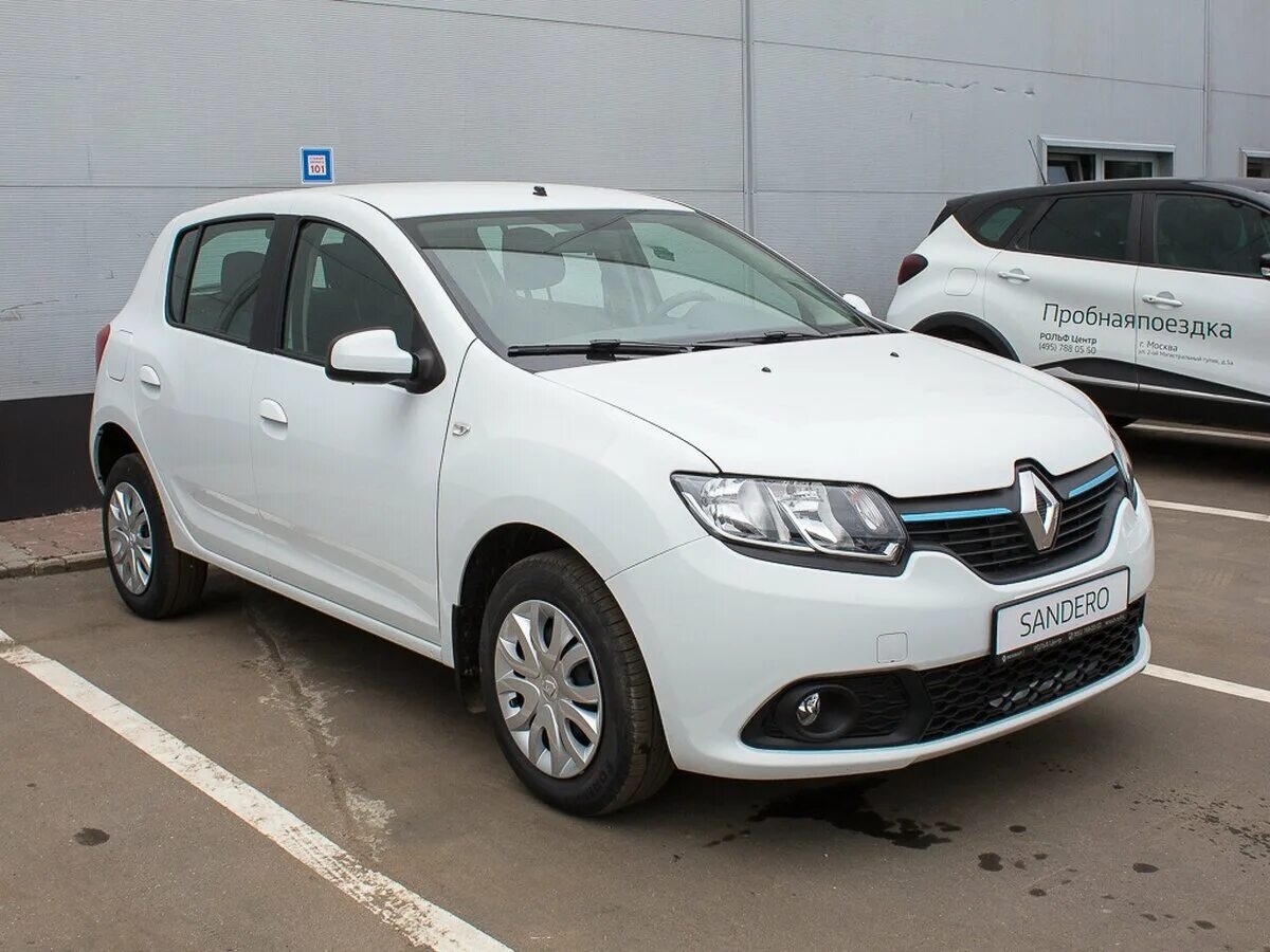 Рено белого цвета фото Купить новый Renault Sandero II 1.6 MT (82 л.с.) бензин механика в Москве: белый