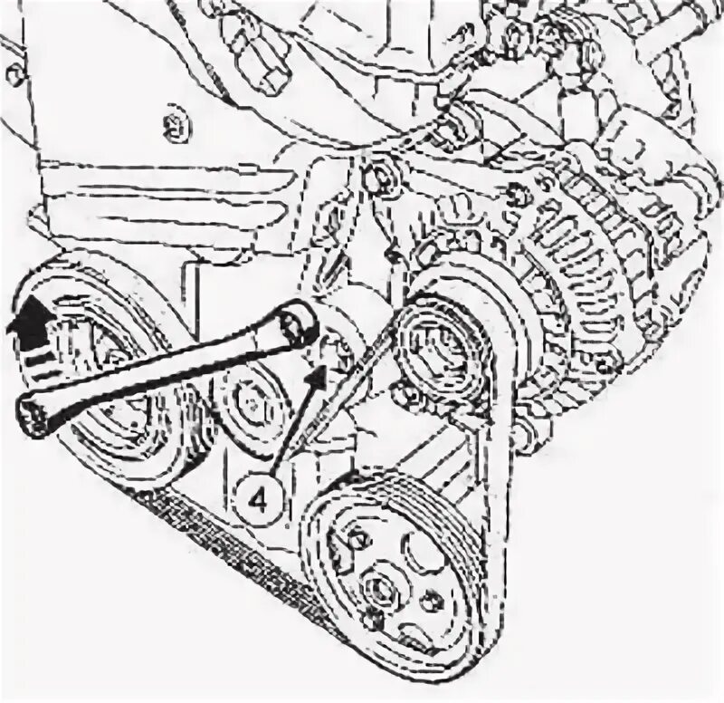 Рено дастер схема установки ремня генератора Auxiliary equipment drive belt (engine with heater) (Renault Duster 1, 2009-2017