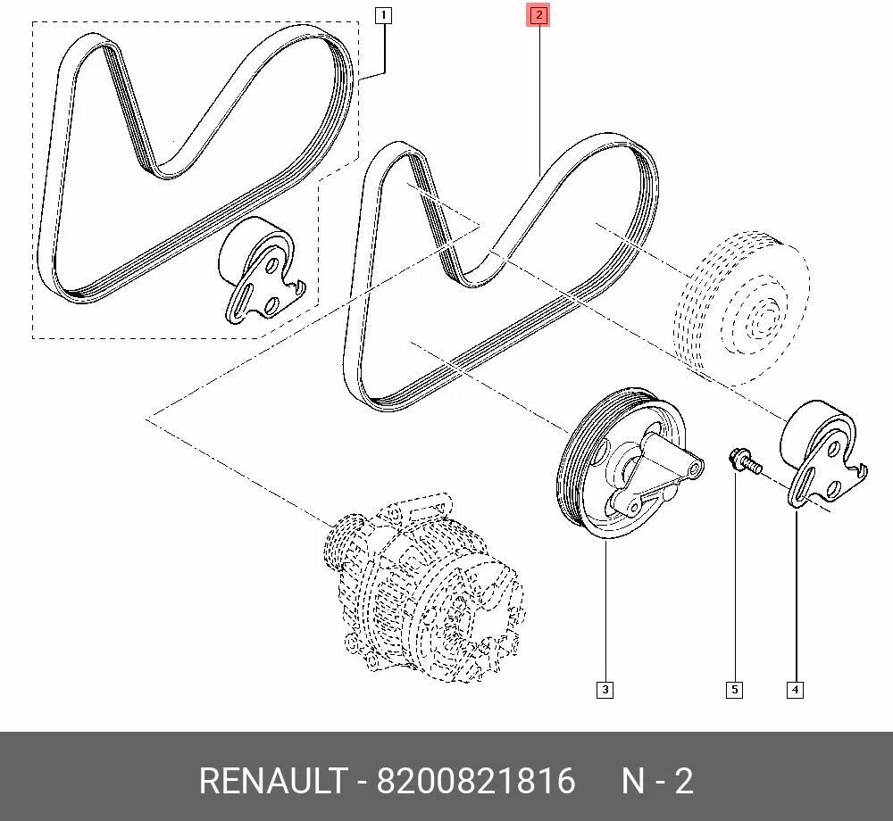 Рено дастер схема установки ремня генератора Ремень поликлиновый Renault 8200821816 - Renault арт. 8200821816 - купить по выг