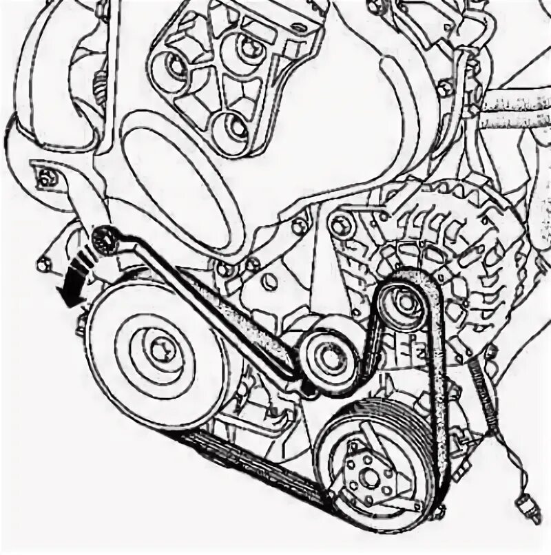 Рено дастер схема установки ремня генератора Removal and installation of a belt of a drive of auxiliary units (F4R) (Renault 