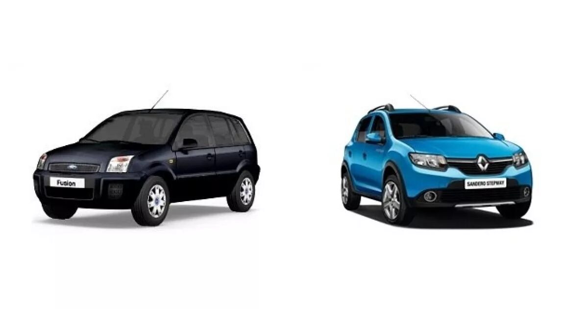 Рено фьюжн фото Порівнюємо Ford Fusion 2005 і Renault Sandero Stepway 2013