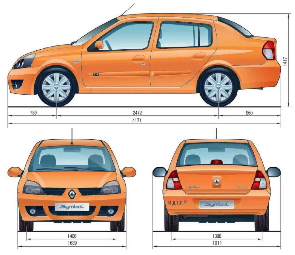 Рено габарит фото Жоповозка для Бизнесвумен. - Renault Clio Symbol, 1,4 л, 2004 года покупка машин