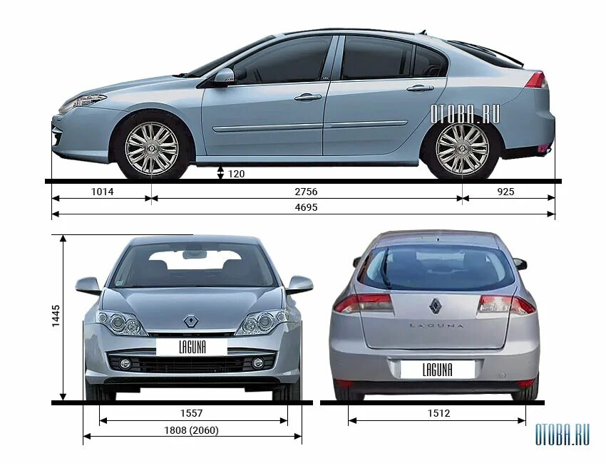 Рено габарит фото Renault Laguna 3 с пробегом 2007 - 2015 Otoba.ru