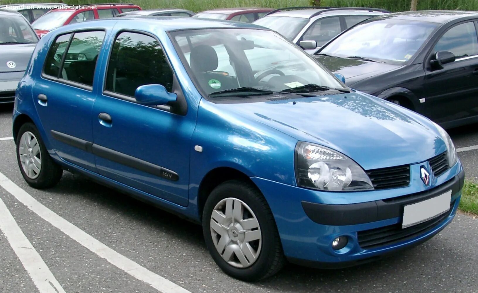 Рено клио симбол фото 2003 Renault Clio II (Phase III, 2003) 5-door 1.4 16V (98 лс) Automatic Техничес