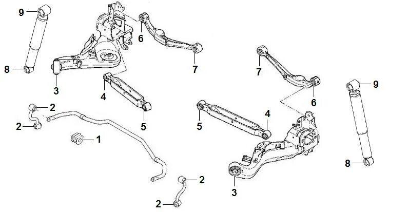 Рено колеус 2017 м9р задняя подвеска фото Polyurethane auto parts for RENAULT KOLEOS HY 2012