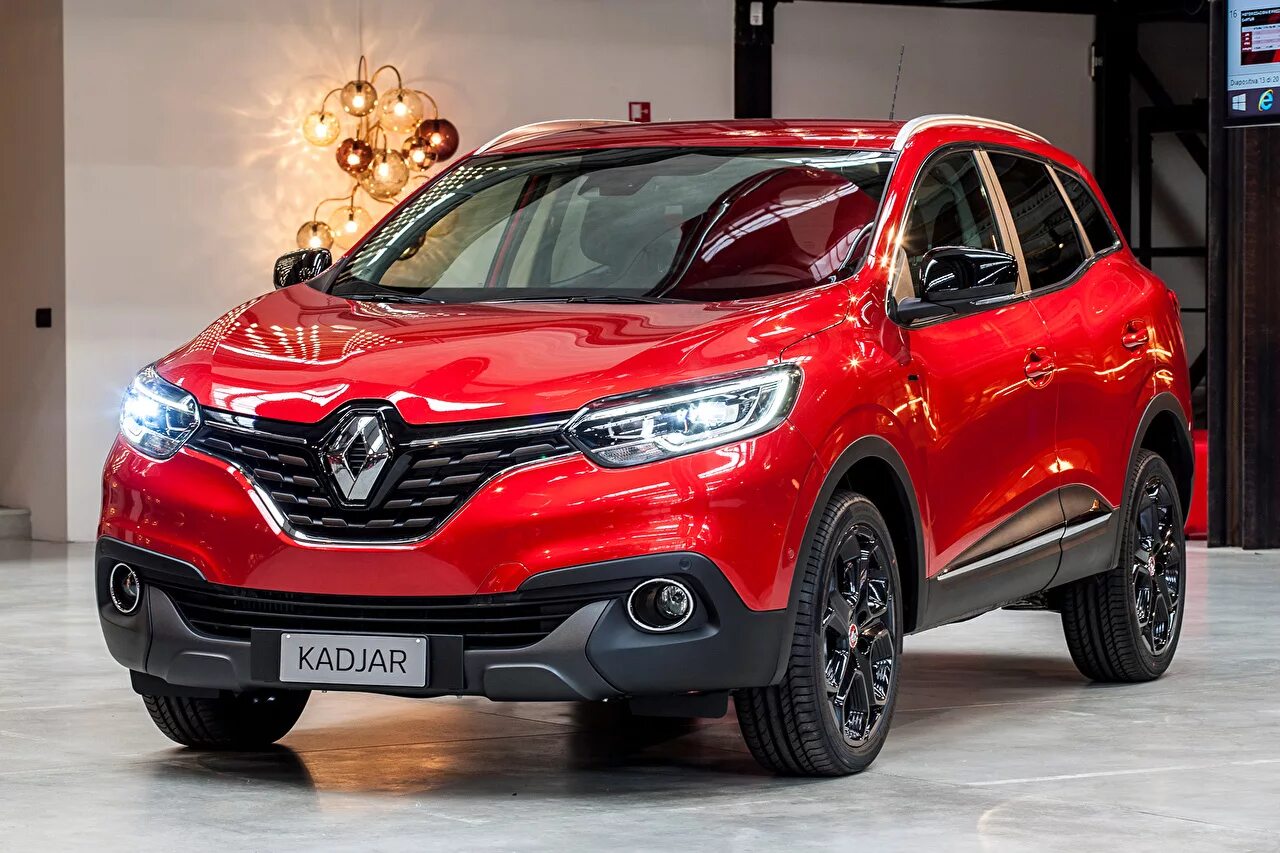 Рено красное фото Фотографии Renault 2016 Kadjar Hypnotic красных Металлик Автомобили