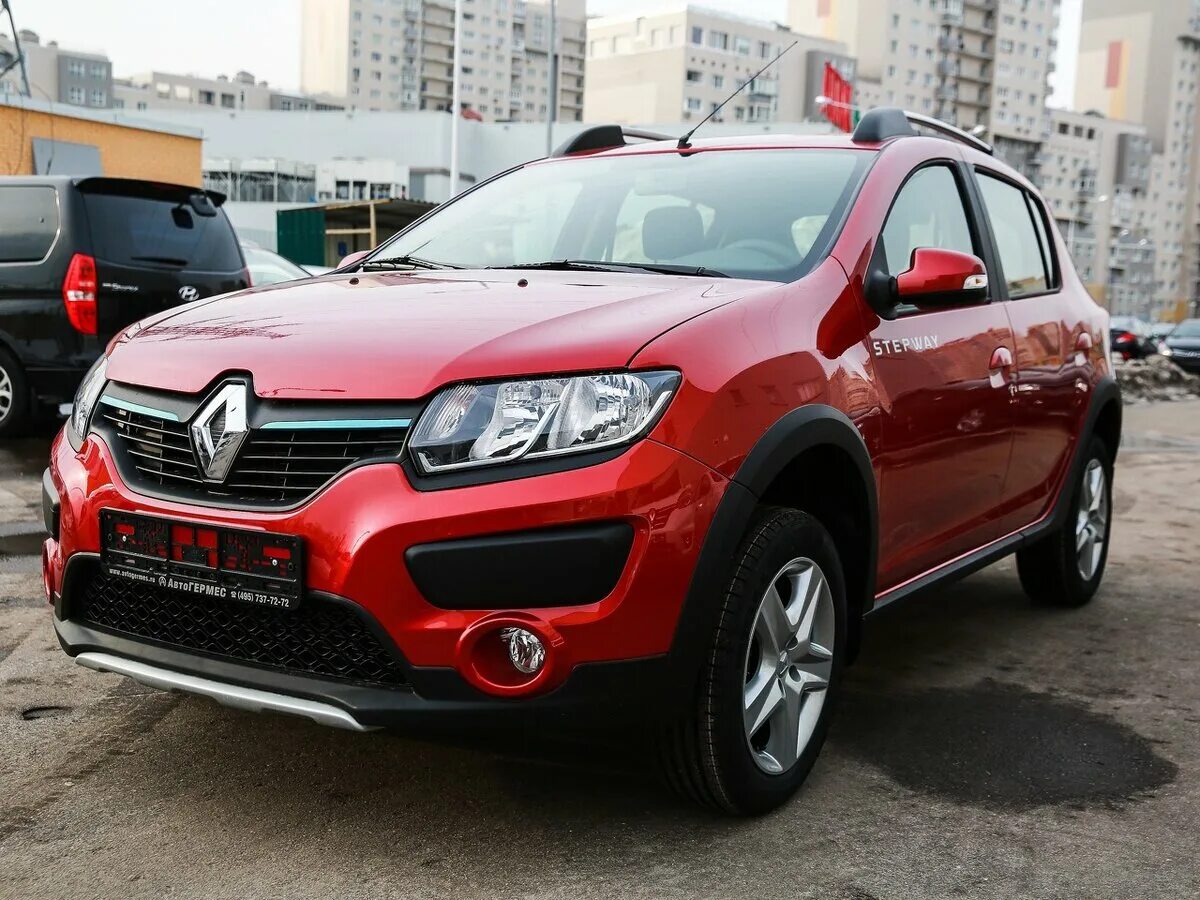 Рено красного цвета фото Купить новый Renault Sandero II Stepway 1.6 MT (82 л.с.) бензин механика в Москв