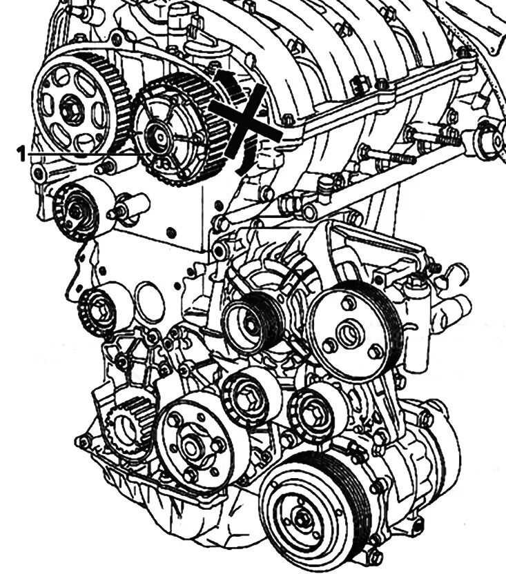 Рено лагуна 2 схема установки ремня генератора Camshaft Phase Control (F4P) (Renault Laguna 2, 2001-2007) - "Power unit/Fuel in