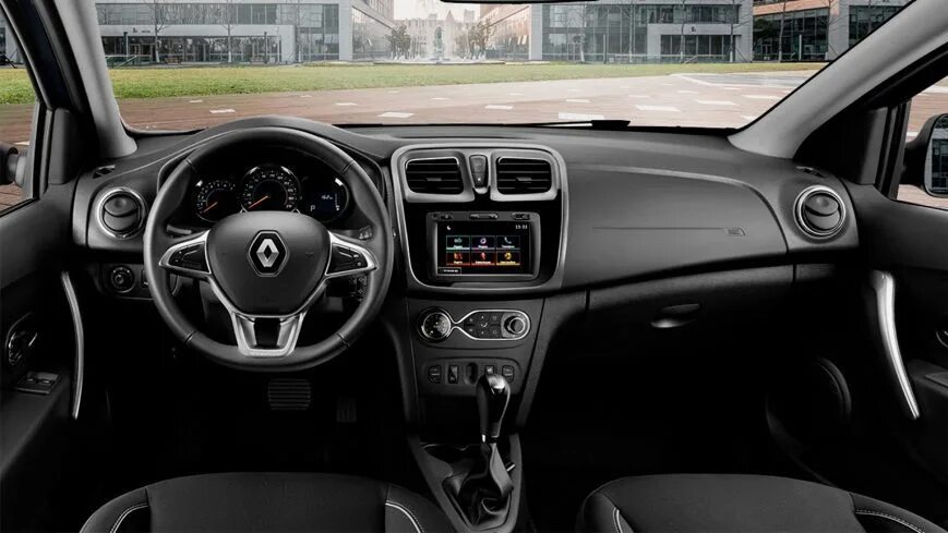 Рено логан 2 степвей фото Renault Sandero Stepway (2G) 1.6 бензиновый 2019 черный на DRIVE2