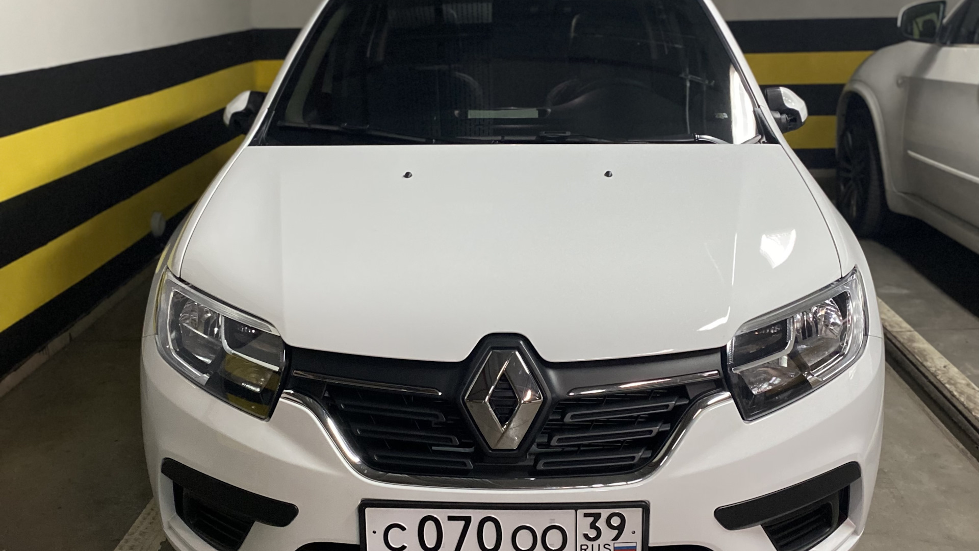 Рено логан 2021 год фото с противотуманками Renault Logan (2G) 1.6 бензиновый 2021 Белый лёд на DRIVE2