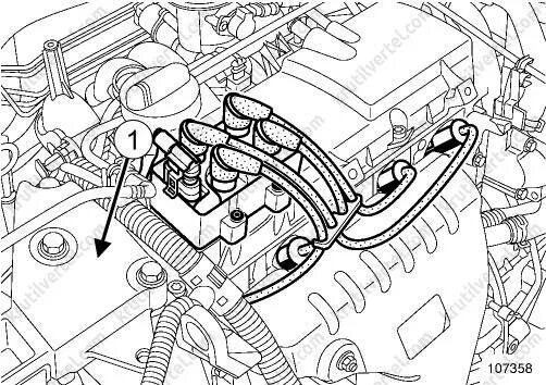 Рено логан схема подключения катушки зажигания Renault Lodgy Dacia Lodgy с 2012 года - ГРМ двигателя 1,6 литра