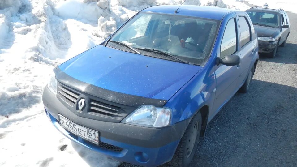 Рено логан синий фото Renault Logan (1G) 1.4 бензиновый 2006 Синяя табуретка на DRIVE2