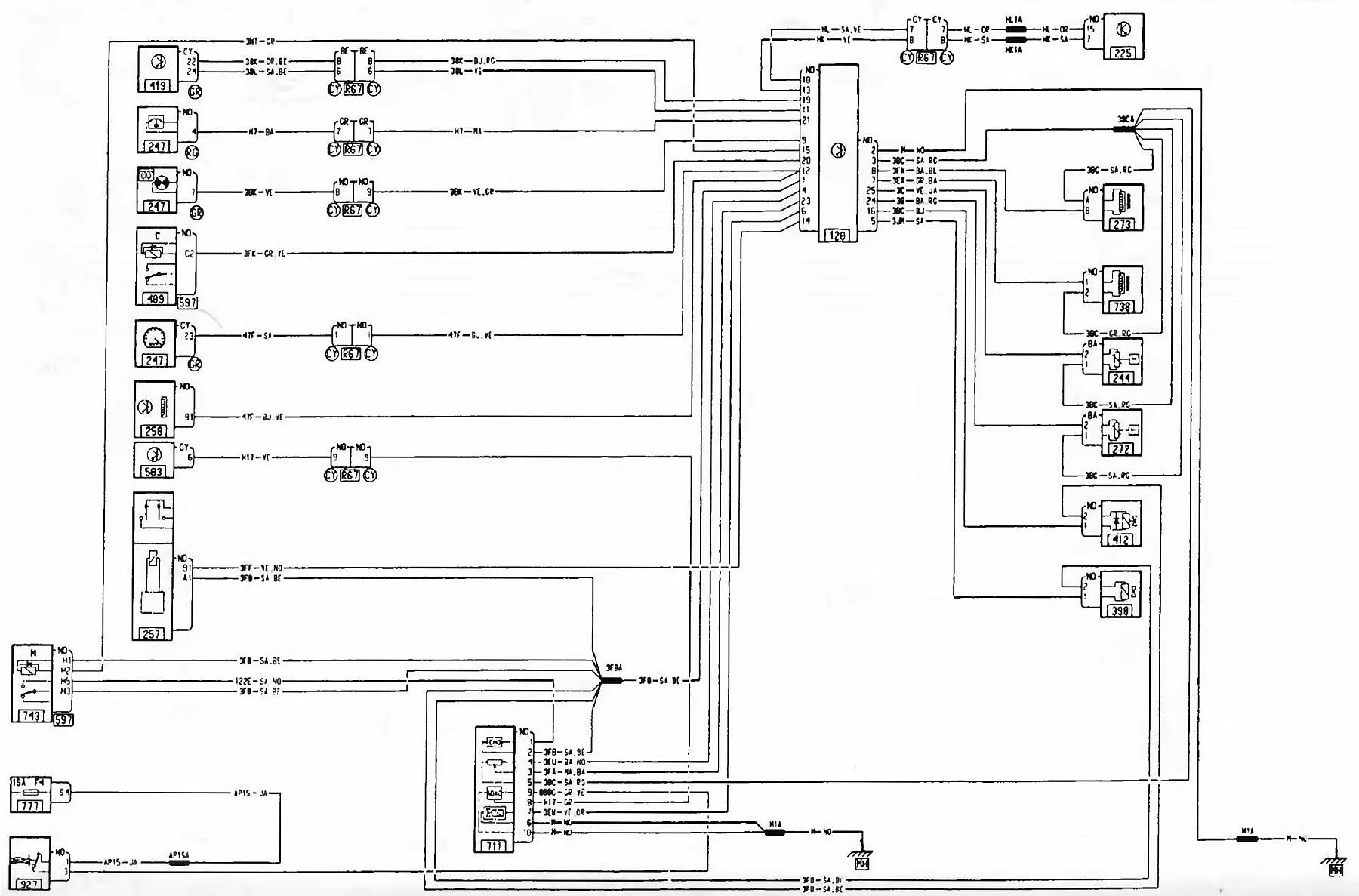 Рено мастер 2 схема подключения Fuel injection system with F8Q 632/CA engines (models since 2001) (Renault Kango