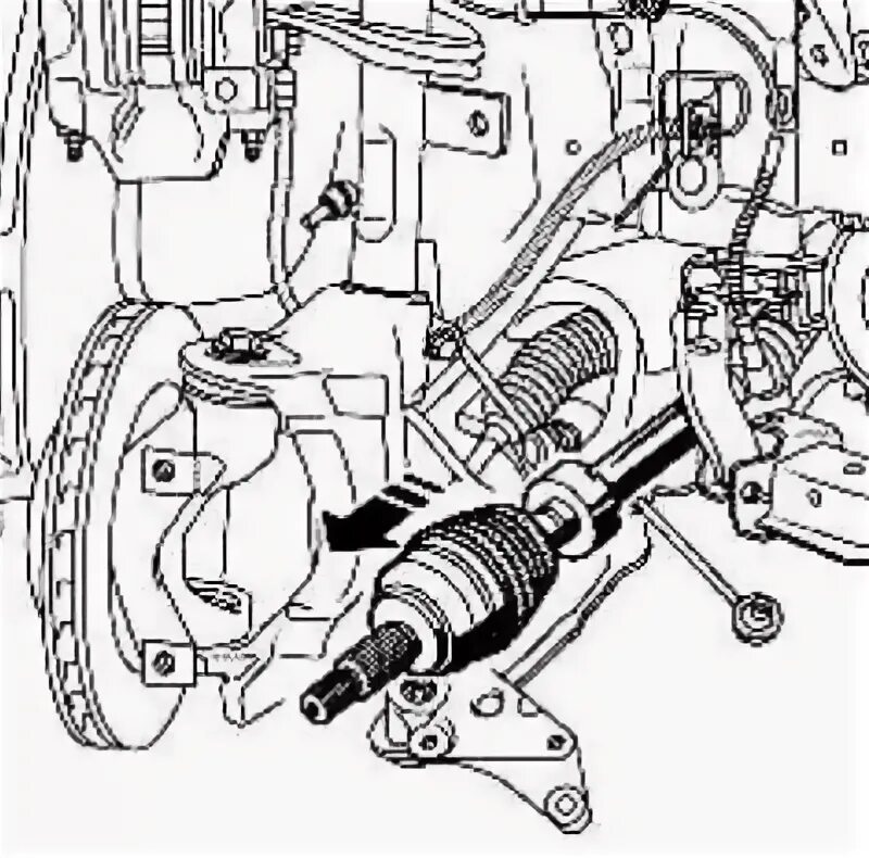 Рено меган 2 ремонт своими руками Removal and installation of a shaft of a drive of the left forward wheel (F4R) (