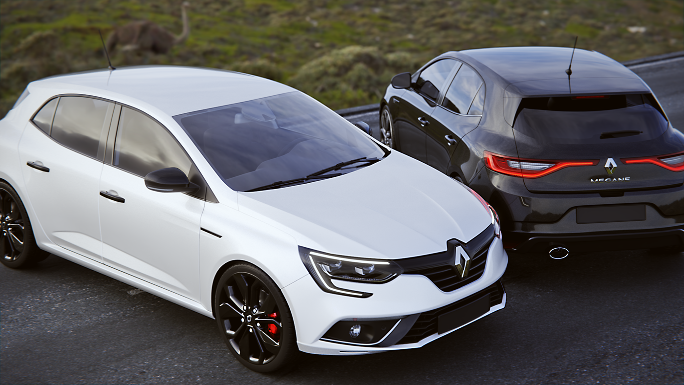 Рено меган 4 хэтчбек фото Renault Megane Model/ Blender3D (1) Images :: Behance