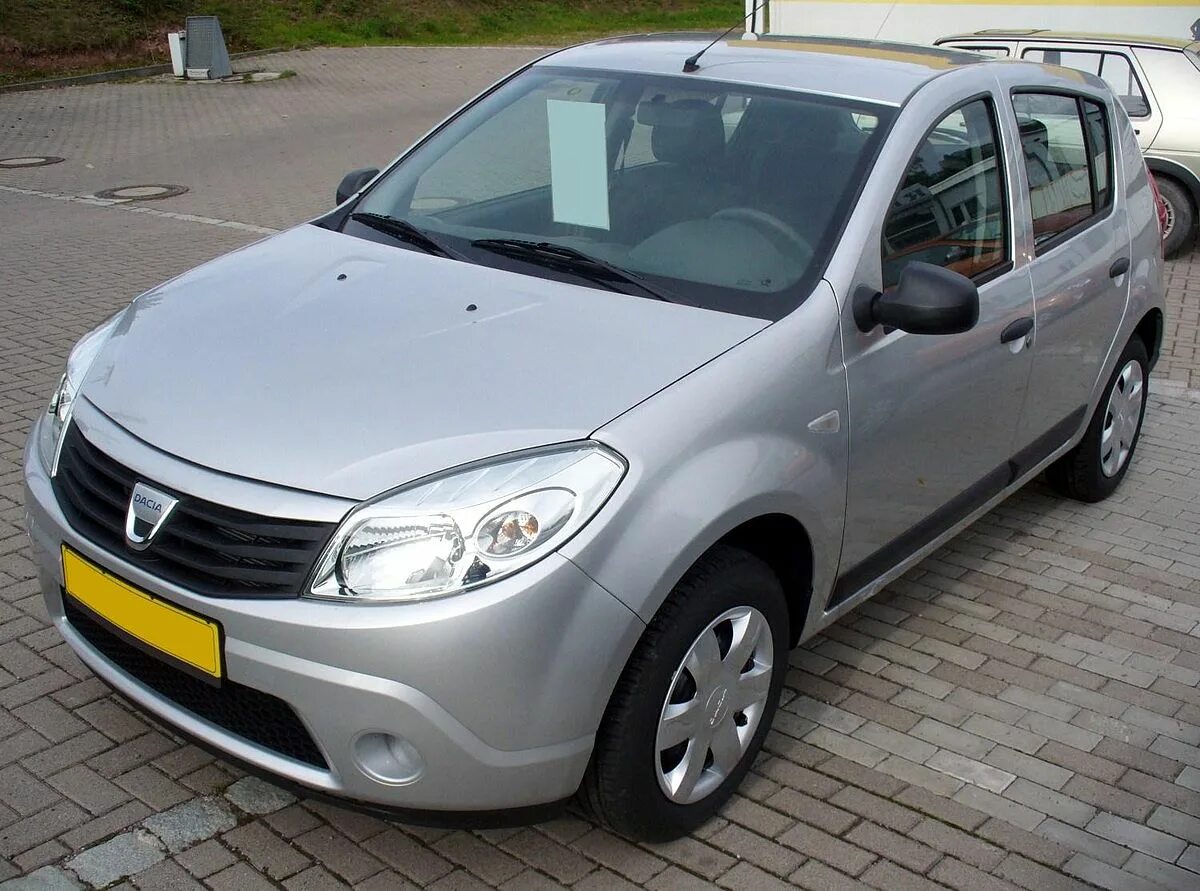 Рено сандеро 1 поколения фото Файл:Dacia Sandero 1.4 MPI Ambiance Platingrau.JPG - Википедия