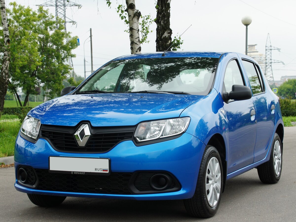 Рено сандеро 2015 фото Купить б/у Renault Sandero II 1.6 MT (82 л.с.) бензин механика в Москве: синий Р