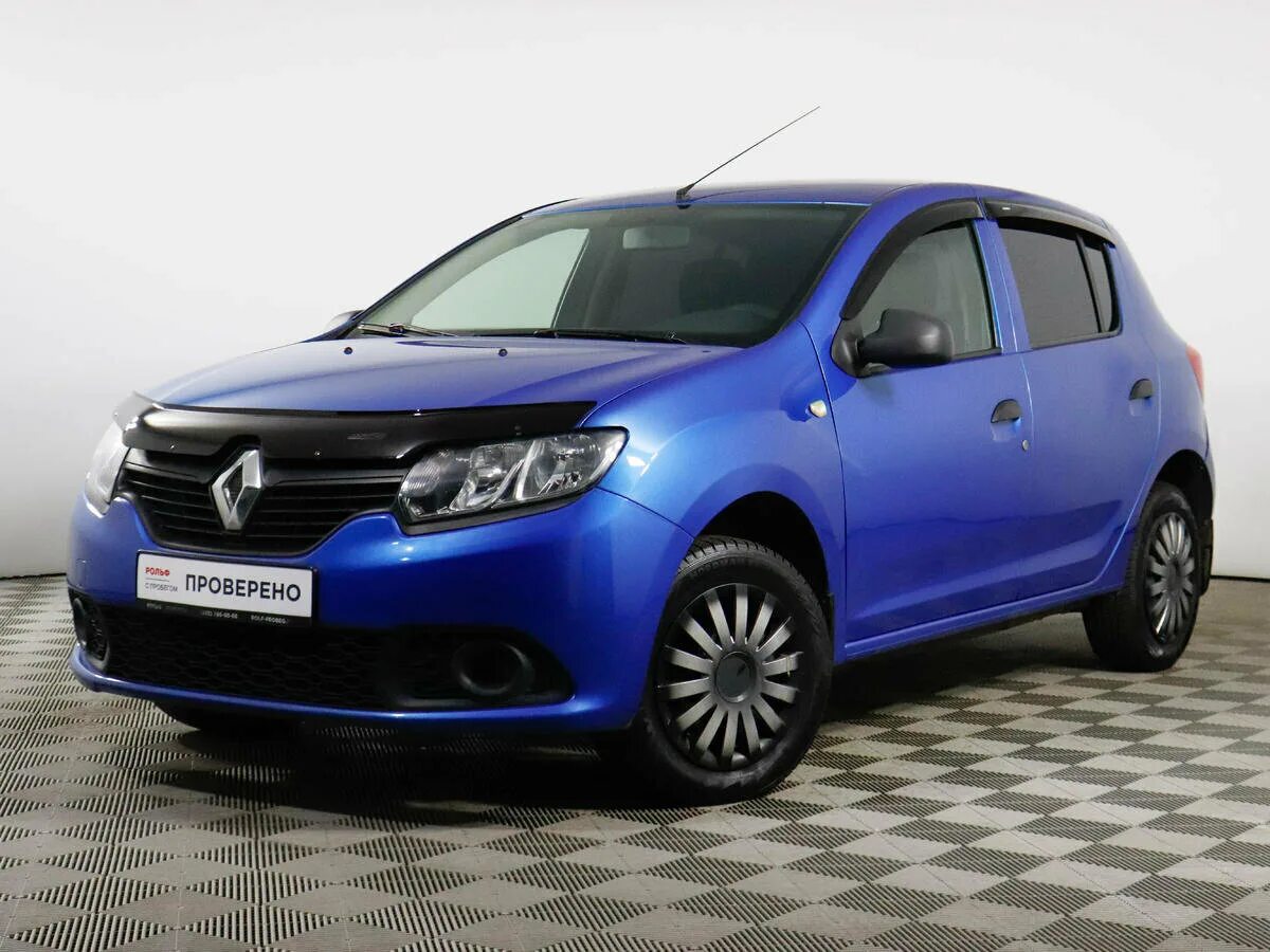 Рено сандеро 2015 фото Купить б/у Renault Sandero II 1.2 MT (75 л.с.) бензин механика в Москве: синий Р