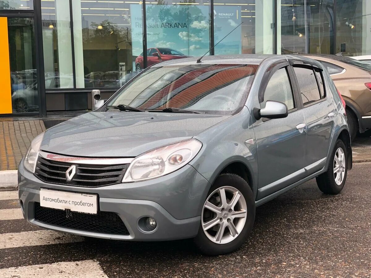 Рено сандеро автомат фото Купить б/у Renault Sandero I 1.6 AT (103 л.с.) бензин автомат в Москве: синий Ре