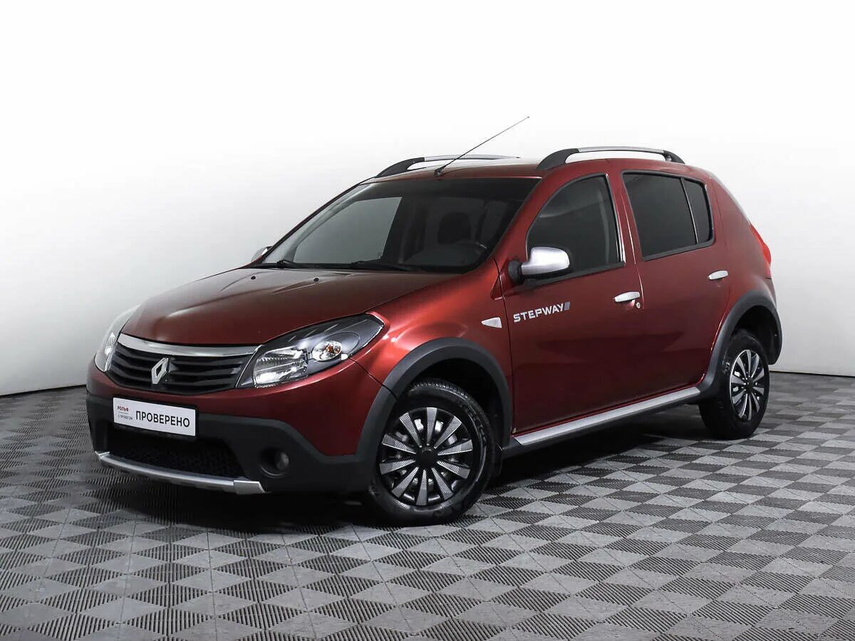 Рено сандеро красный фото Купить б/у Renault Sandero I Stepway 1.6 AT (103 л.с.) бензин автомат в Москве: 