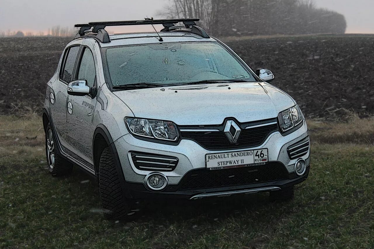 Рено сандеро степвей 2 тюнинг внешки STEпану 1 год ! - Renault Sandero Stepway (2G), 1,6 л, 2015 года просто так DRIV