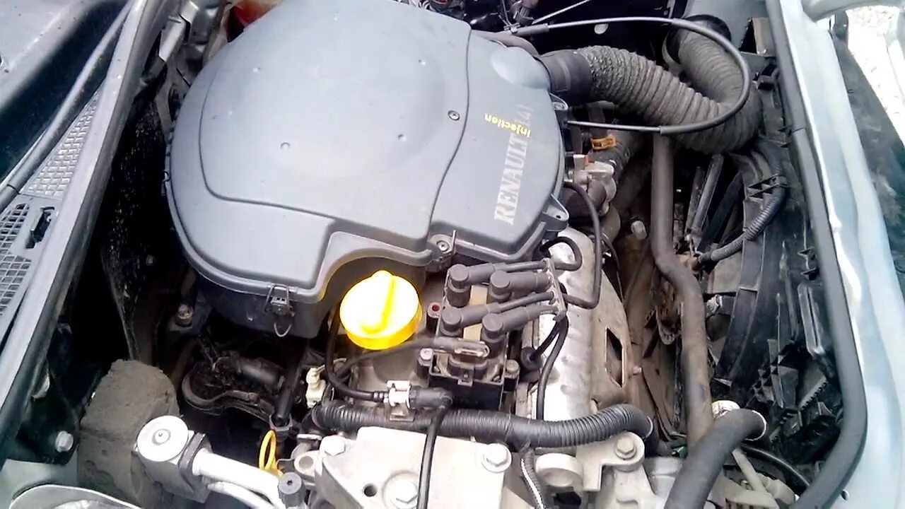 Рено симбол двигатель фото Работа Двигателя Renault 1.4 v8 после регулировки клапанов Logan Kangoo Clio Sym