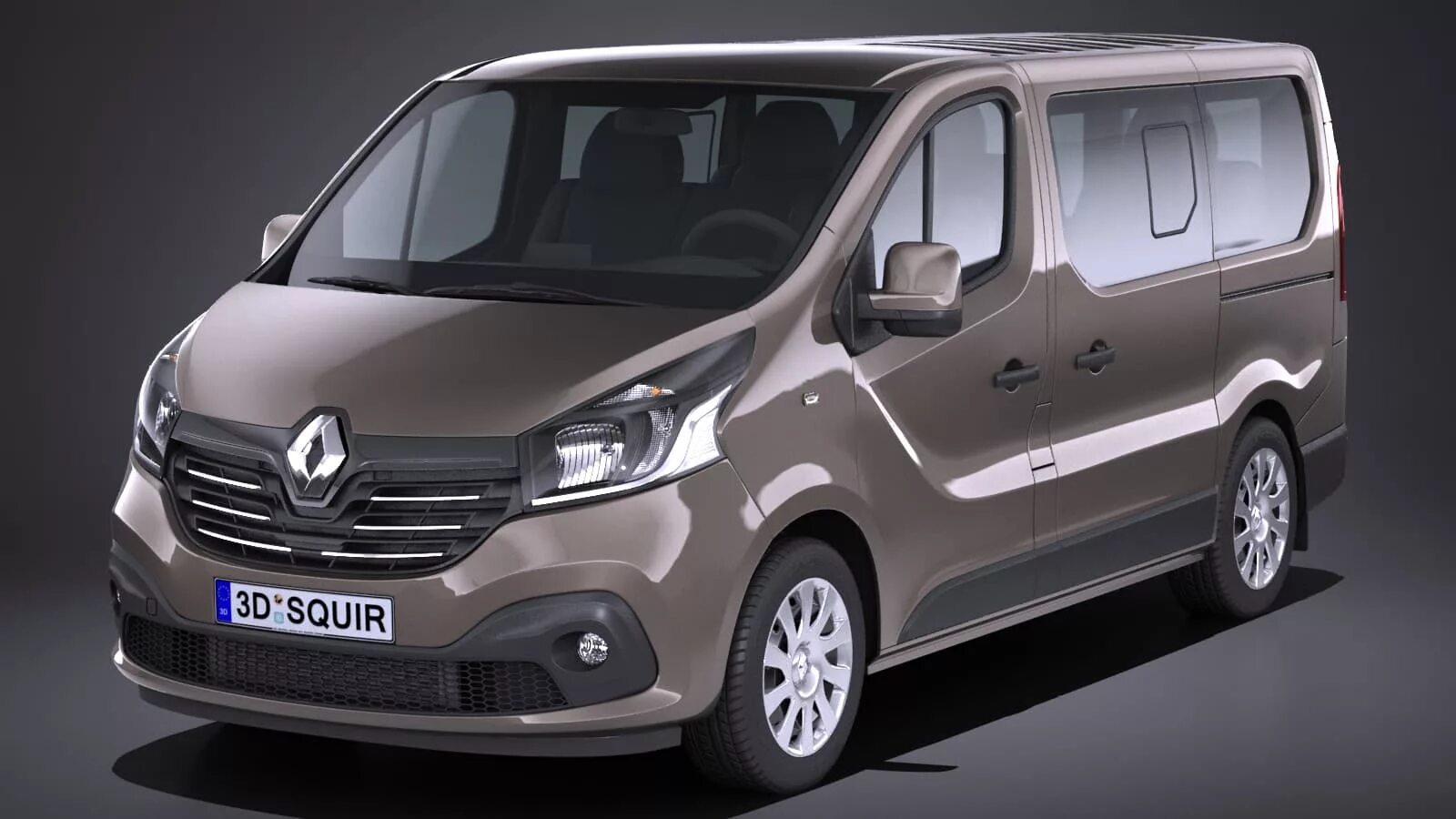 Рено трафик 3 фото Renault Trafic Passenger 2015-2018 3D Model by SQUIR