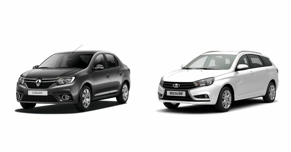 Рено веста фото Порівнюємо Renault Logan 2017 і ВАЗ Lada Vesta SW 2017