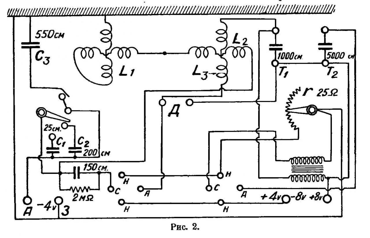 Рентгенометр мкс 1р принципиальная электрическая схема Радиоприёмник "ПЛ-2" RadioNic.ru