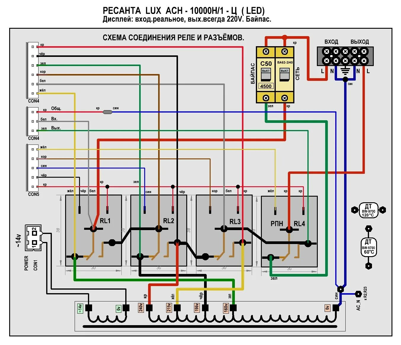 Ресанта асн 10000 1 схема электрическая 13.Ресанта LUX АСН-10000Н/1-Ц, СД. Общая схема. - 26. 4(6) реле. Ресанта LUX ACD